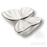 Ручка кнопка Бабочка, серебро (F1S)