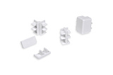 Комплект заглушек белый для прямоугольного плинтуса (5 шт.) (443Б)