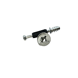 Стяжка эксцентриковая, диаметр 15 мм, высота 12 мм, в комплекте с дюбелем, L=45 мм, саморез (ST01/01/DE0101/WZn/L)