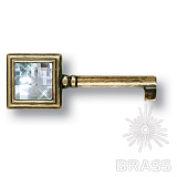 Ключ мебельный с кристаллом Swarovski, античная бронза (15.511.42.SWA.12)