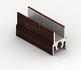 Стандарт, Профиль горизонтальный верхний, венге, 5,4 м