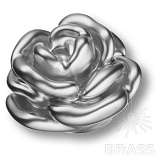 Ручка кнопка Роза композит, серебро (К1S)