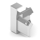 Уголки соед. полки с подсветкой, 4 шт, Серебро матовое, CN (DE0253.VS000.SLMPC.CN)