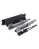 H84MM S-бокс,боковые стенки П-образные, супер тонкие, направляющие скрытого монтажа с доводчиком, цвет серый, комплект 2 шт. 84*400MM  (GB84St/400/DGr)