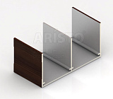 Стандарт, Направляющая верхняя Ш-образная двухполозная, венге, 5,4 м