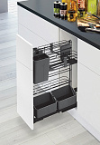 Кукинг Агент / выдвижной кухонный органайзер / фасад 300 мм, контейнеры антрацит 8 шт, цвет антрацит (2363359846)