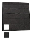 Подпятник войлочный, коричневый (25 шт) (35*35 коричневый)