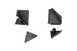Комплект заглушек черный, для гладкого плинтуса (4шт) (№3)