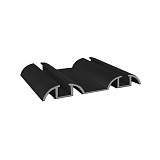 Стандарт, Направляющая нижняя двухполозная, черный матовый, 5,4 м, анод. (AS0504.VP540.BKSPC.CJ)